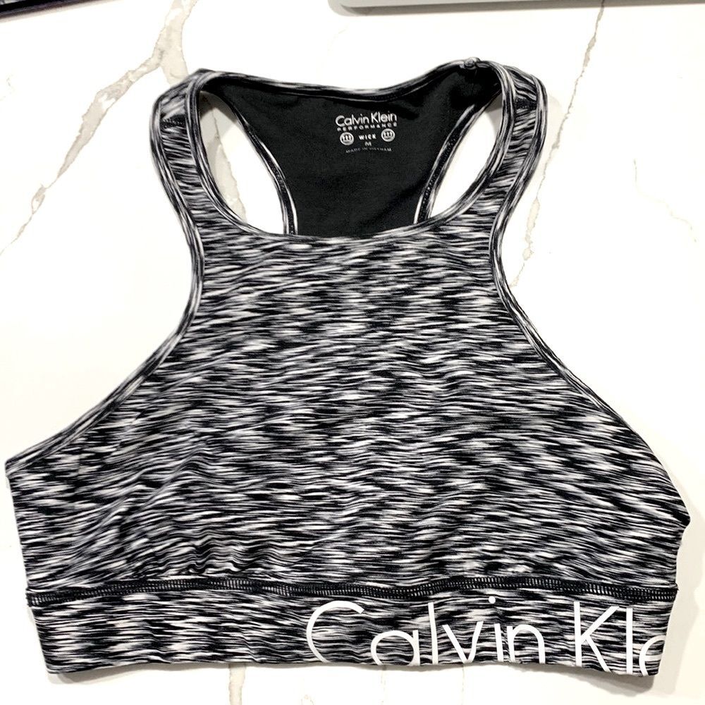 Calvin Klein Space Dye Performance Moisture Wicking Women’s Sports Bra Size M